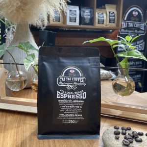 เมล็ดกาแฟคั่ว (คั่วระดับเข้ม) กาแฟอะราบิก้า Premium 100% จากจังหวัดแม่ฮ่องสอน