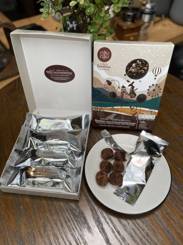 ช็อกโกมะ ChocGoma チョゴマ ขนมงากลมกลมผสมช็อกโกแลต Dark Chocolate หวานน้อย ได้ประโยชน์จากงาเต็มๆ บรรจุ 150 กรัม - Image 6